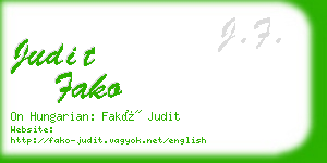 judit fako business card